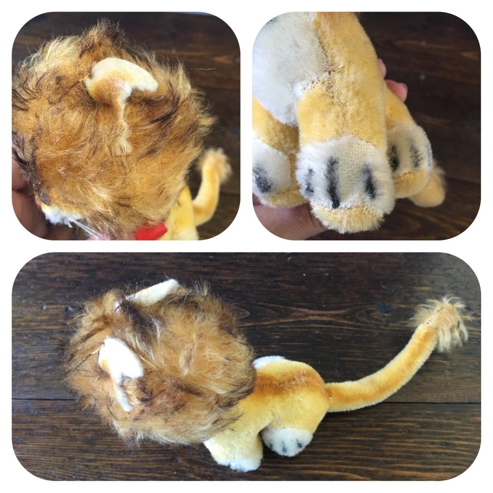 60s Anker Mohair Lion with Google Eyes & Original Tag / Vintage Germany - Picture 3 of 5
